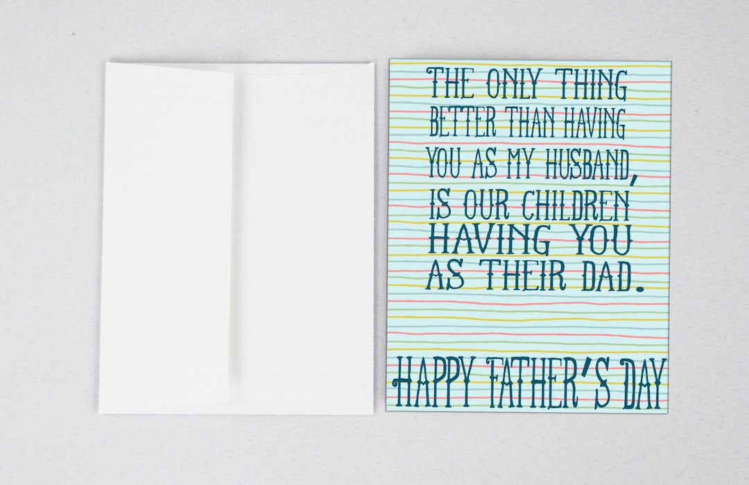 Husband Card, Husband Father's Day Card, Father's Day Card, Greeting ...