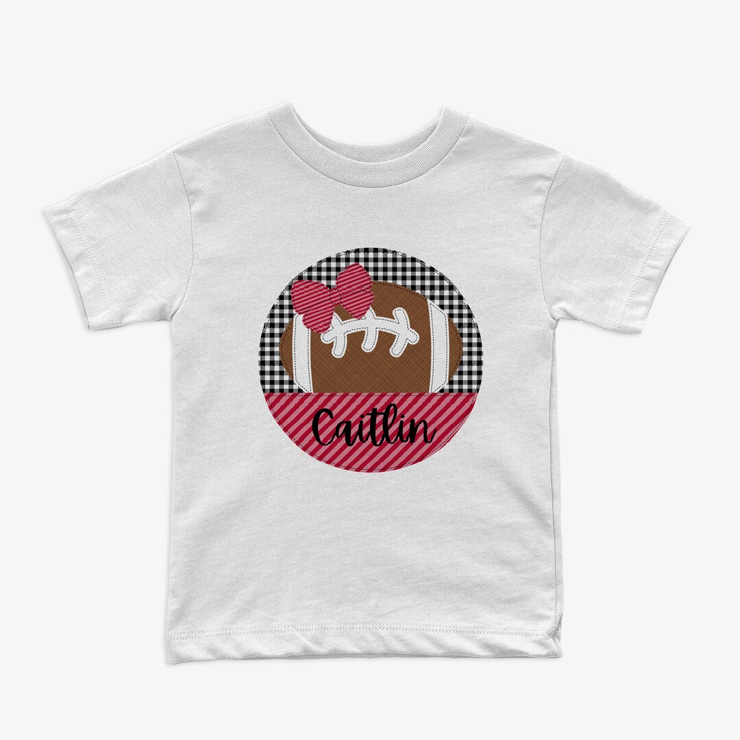 Custom Girls Football Shirt, Custom Toddler Football Shirt, Cute Football Shirt, Custom Kids
