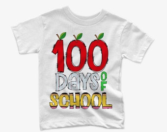 100 days of school shirt, school shirt, girls shirt, boys shirt, kids shirt, custom shirt, toddler shirt, back to school, 100 days shirt