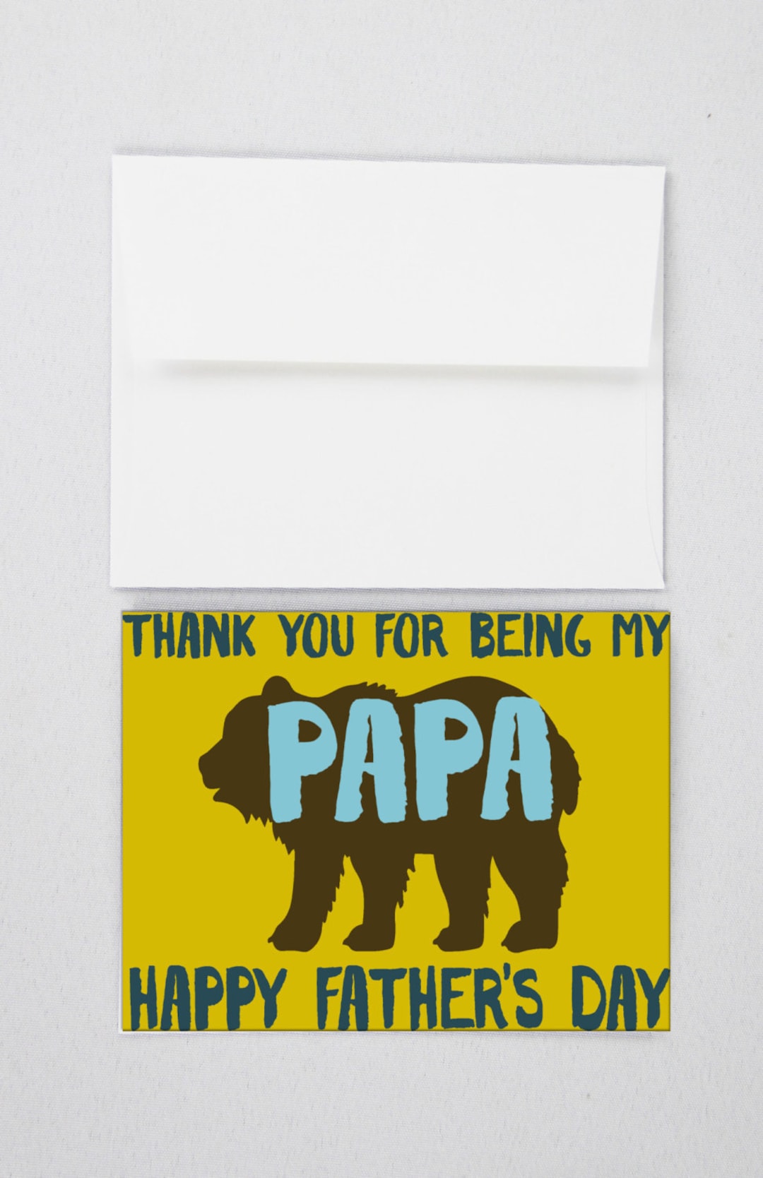 Papa Bear Father's Day Card Funny Father's Day Card - Etsy