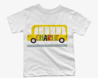 Girls School Bus Shirt - Etsy