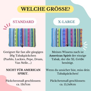 XL Tabakbeutel Pure aus Stoff Tasche für Tabak und Zubehör zum Zigaretten Drehen Tabaktasche aus wunderschönem Batikstoff grün Bild 3