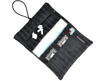 XL tobacco pouch "Alpha Male" for American Spirit | Large tobacco bag for tobacco and rolling accessories | Turner bag made of gray cord fabric cotton