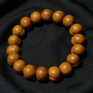 Peach Shape Monkey Head Walnut Bead Bracelet Mala Prayer Beads 15mm