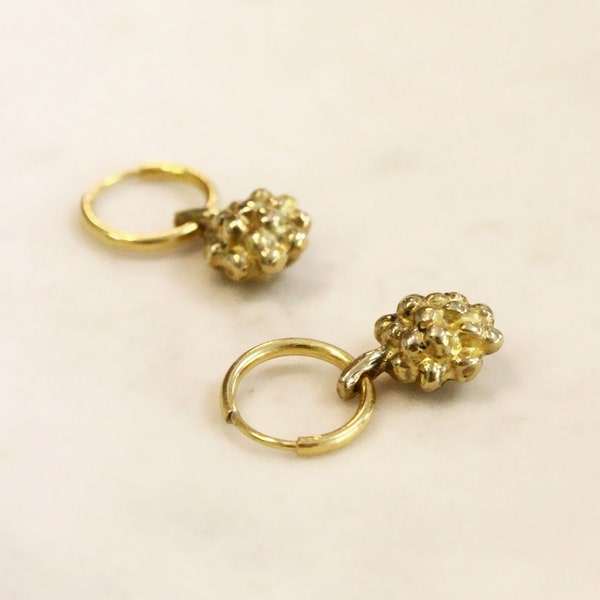 Granulation earrings, bubble earrings, dots jewelry