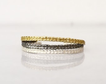 Braided Gold Bar Cuff Bracelet, Minimalist Brass Jewelry