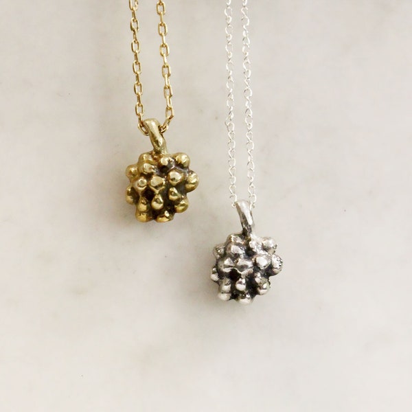 Granulation necklace, bubble necklace gold, dots necklace, balls necklace, minimal jewelry