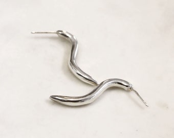 Horn tusk earrings, talon minimal jewelry