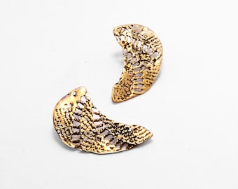 Lace earrings gold, romantic earrings, bohemian jewelry, gift for mom