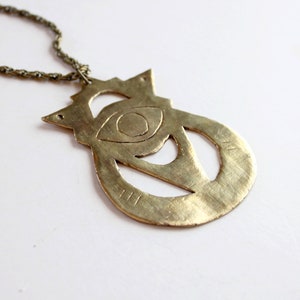 Statement eye necklace, witch charm necklace, celestial jewelry image 1
