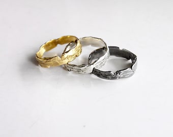 Set of 3 Sterling Silver Rings, Minimalist Stacking Bands