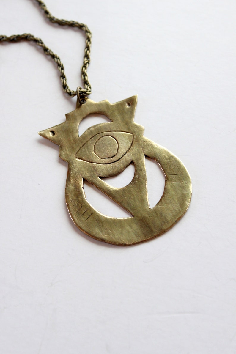 Statement eye necklace, witch charm necklace, celestial jewelry image 5
