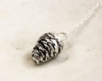 Pinecone necklace, botanical necklace, nature lovers jewelry