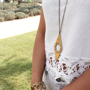Sun necklace silver, statement necklace, tuareg necklace, witch necklace image 9
