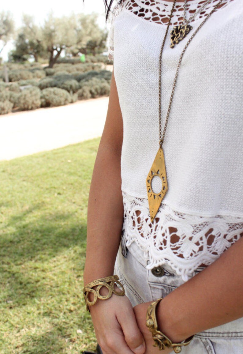 Sun necklace silver, statement necklace, tuareg necklace, witch necklace image 9