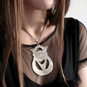 Statement eye necklace, witch charm necklace, celestial jewelry image 9