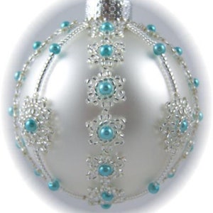 Snow Flurries Beaded Ornament PDF Pattern By Michelle Skobel