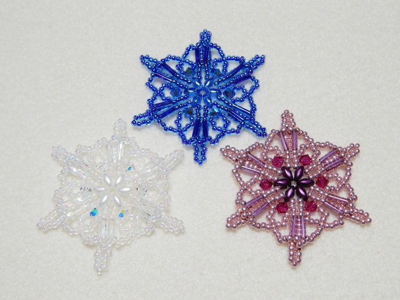 Snowflake 15 Beaded Ornament Pattern image 1