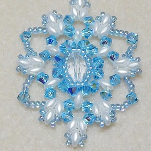 Snowflake 4 Beaded Ornament Pattern image 3