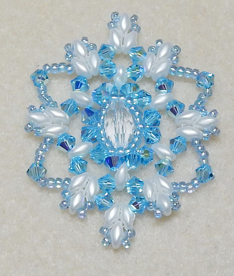 Snowflake 4 Beaded Ornament Pattern image 3