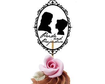 Pride and Prejudice Cupcake Toppers, Food Picks, 12 Pack KIT