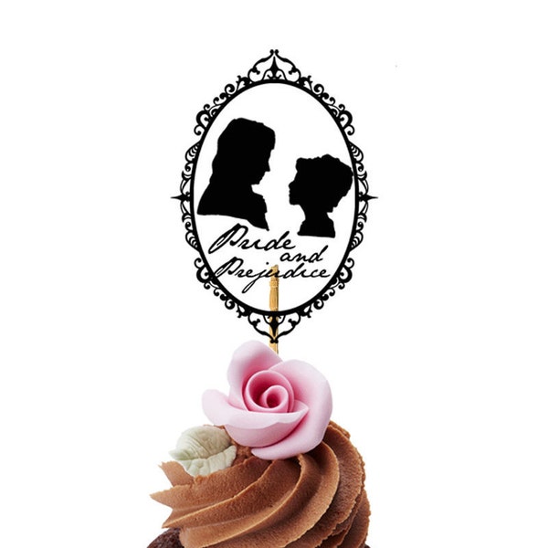 Pride and Prejudice Cupcake Toppers, Food Picks, 12 Pack KIT