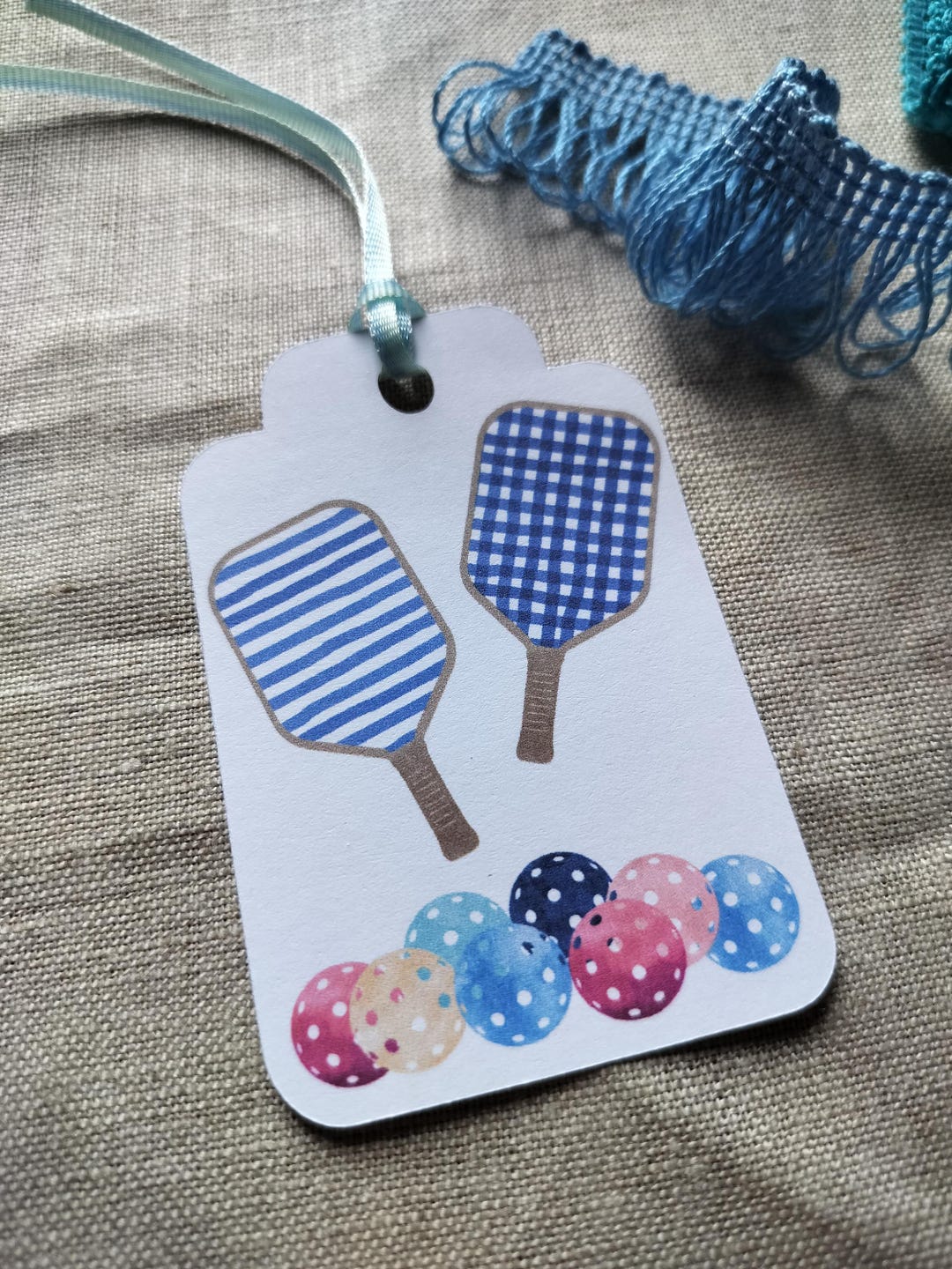 Paddle Tags Pickleball Play Gift Tags, Paddle & Ball Design, Set of 12 - Etsy