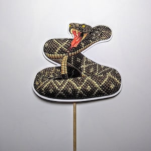 Rattlesnake Cupcake Toppers: Birthday Party Decor (Set of 12)