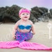 Jaira Olivas reviewed Baby Girl Mermaid Crochet Cocoon 3pc Set w/ Tiara, Sea Shell Tie Top and Tail Photo Prop Mermaid Costume Outfit JoellaCrochet