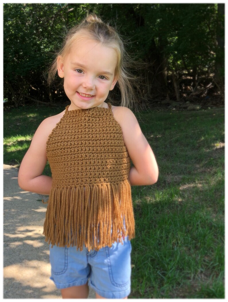 Boho Baby Fringe Halter Crop Top Baby Crop Top Crochet Baby Etsy