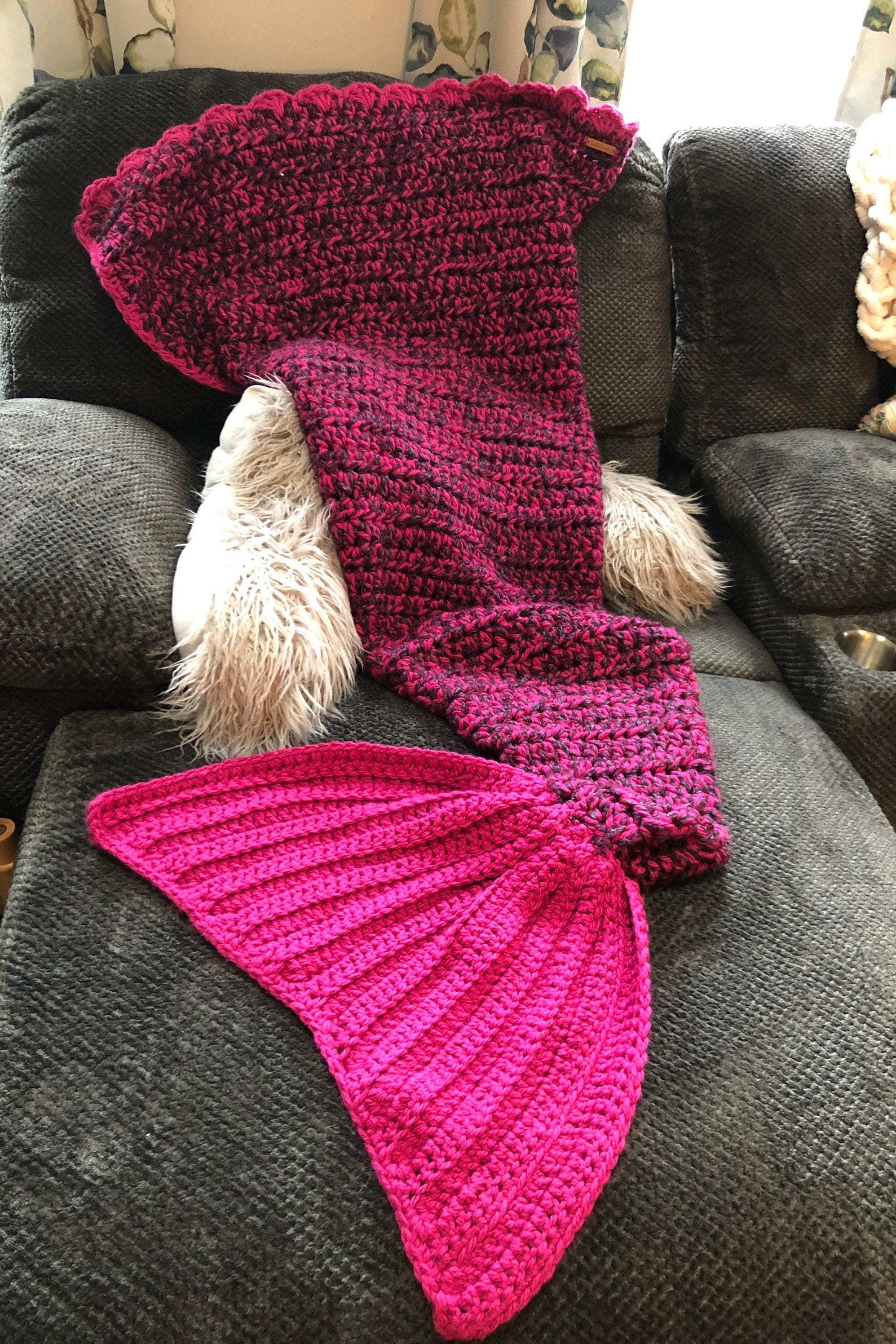 Adult Mermaid Tail Blanket Mermaid Tail Crochet Blanket Etsy