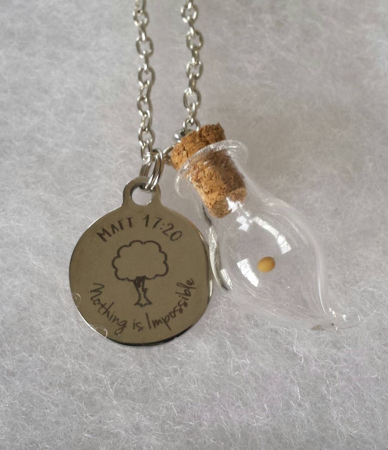 Nothing is Impossible Mustard Seed Necklace image 1