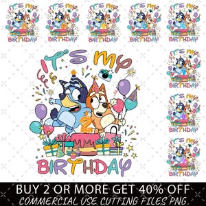 Diese Folge von Bluey heißt PNG, Bluey Geburtstag, meine Geburtstagsfeier, Geburtstagsgeschenk, Geburtstagsfamilie Matching, Alles Gute zum Geburtstag Bluey Nummer