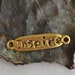 Antique Gold 'Inspire" Word Connector 27x7mm (1)- Lead Free Pewter Casting (18-MB)
