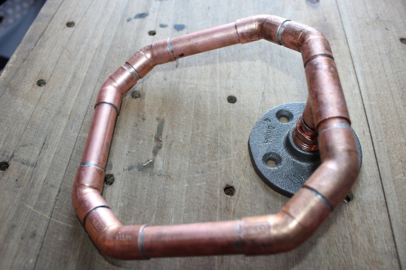 Repurposed 1/2 solid copper pipe industrial hand towel Etsy