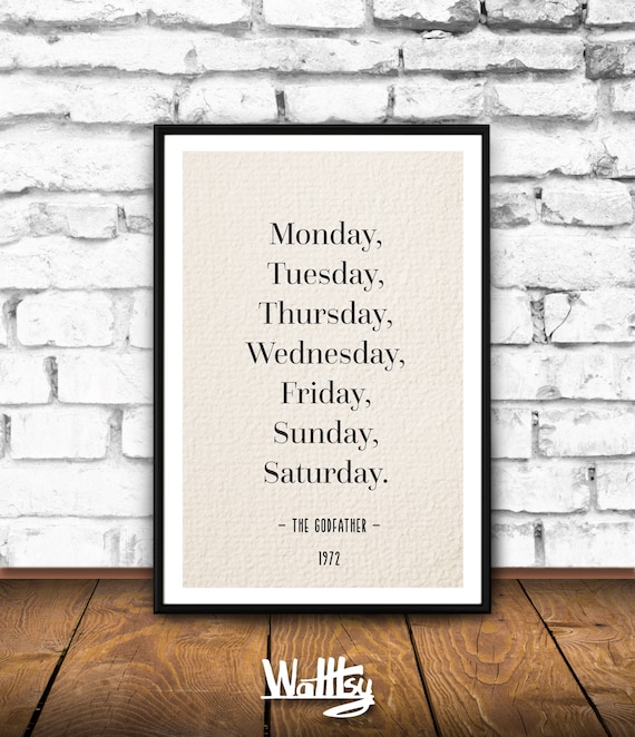 Godfather wall art matt black Quotes