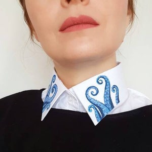 Octopus tentacles collar kraken collar octopus accessories fake collar shirt collar Octopus neck Tentacles neck