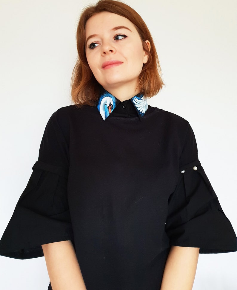 Swan collar Swan accessories Swan fake collar Swan lovers top Etsy
