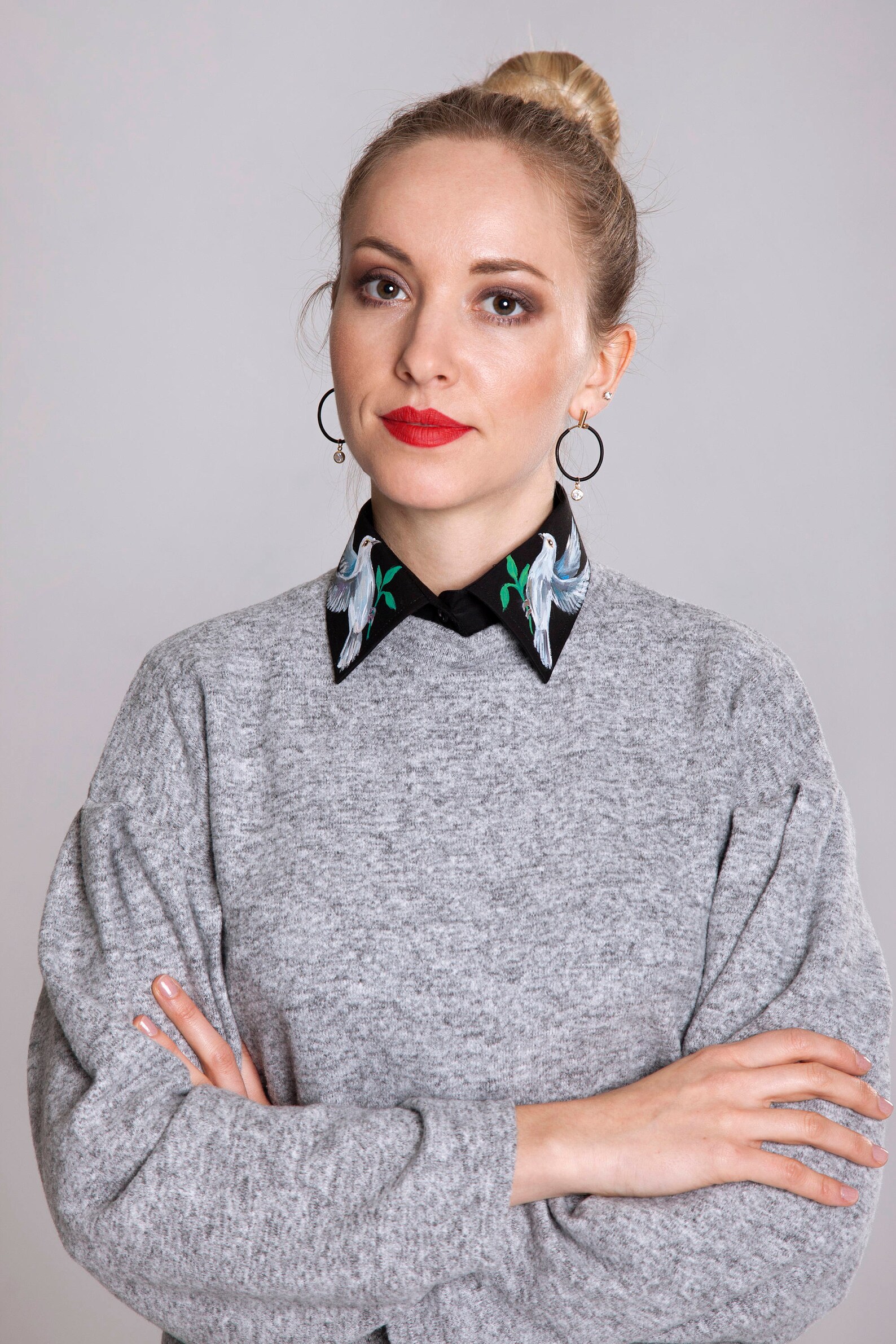 Detachable Collar Handpainted Unique Collar Fake Collar White Etsy