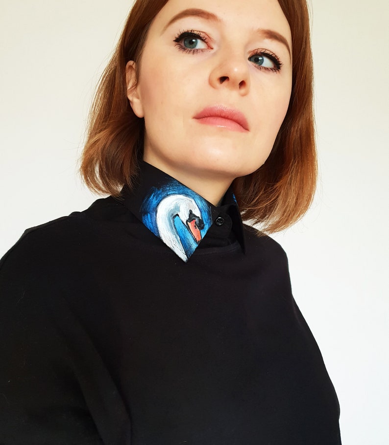 Swan Collar Swan Accessories Swan Fake Collar Swan Lovers Top Designer