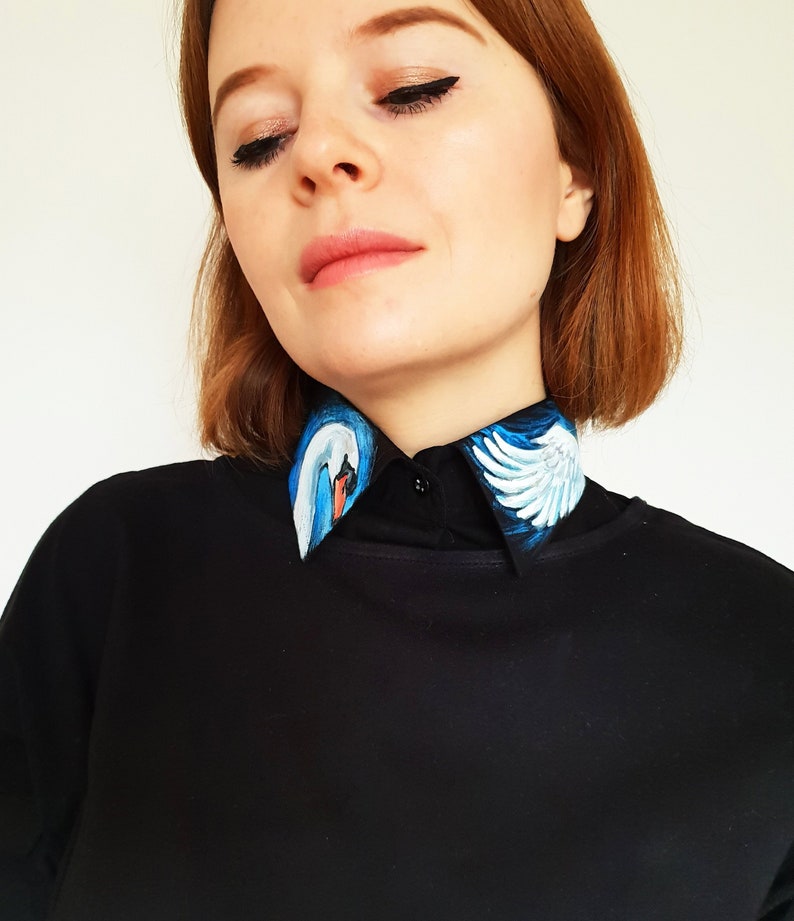 Swan Collar Swan Accessories Swan Fake Collar Swan Lovers Top Designer