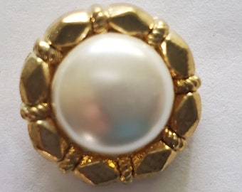 12 botones vintage de plástico con borde de diamante y vástago, 30L - 3/4" - 19 mm (B247A)
