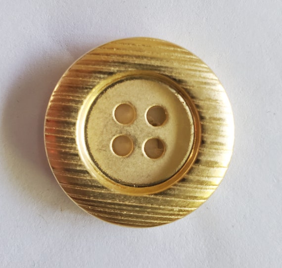 Bouton Ancien Vintage En Métal Argenté Torsadé - 1,2 Cm, Parfait Pour La Couture Créative