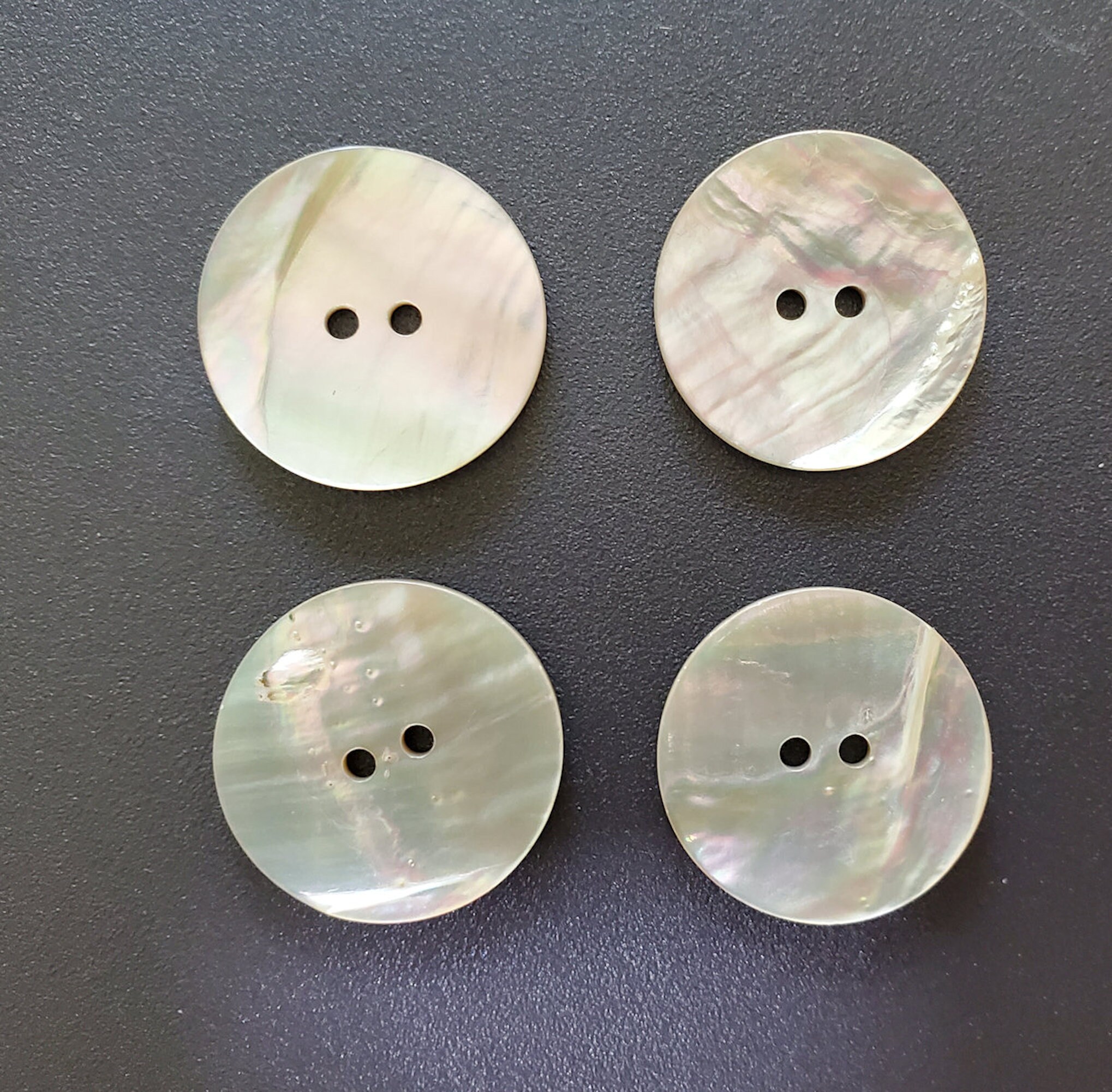 Antique Opalescent Abalone Shell Buttons 40L - 1" - 25.5mm (B62) - Etsy