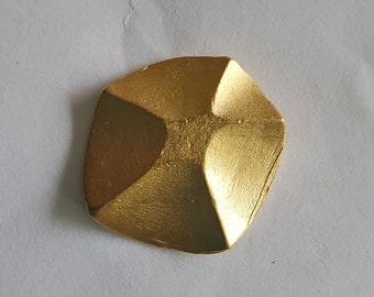 Abstract Metal Matte Gold Color Sand Dollar Shank Back Vintage Buttons 40L - 1" - 25.5mm Crafts Jewelry Clothes Sewing Knit Crochet (B298)