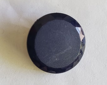 100 botones vintage de plástico azul marino mate con vástago, 28L - 11/16" - 18 mm B260