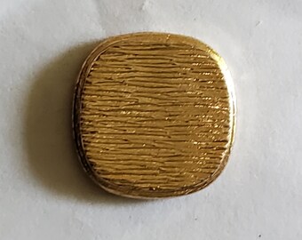 12 botones vintage florentinos dorados de plástico con canto bajo, 30 L - 19 mm (B367)