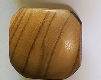 Botones de olivo antiguo con estrías marrones, 34 L - 27/32" - 21 mm (B142)