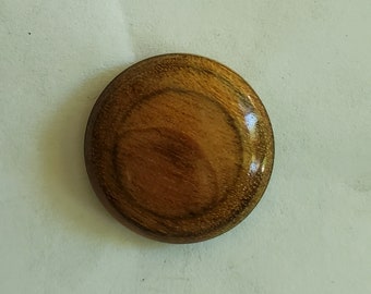 ヴィンテージ ストラタウッド ウォルナット ポリッシュ仕上げ - メタルシャンクボタン 32L - 13/16インチ - 20 mm (B357B)