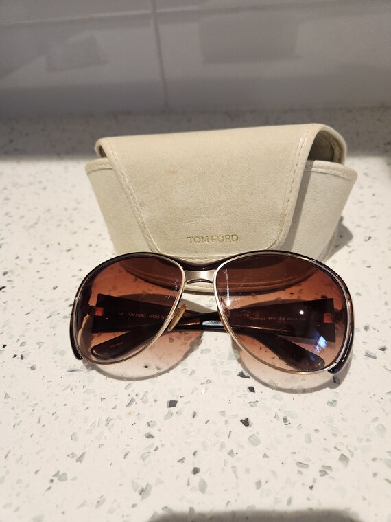 Y2K -Tom Ford round sunglasses 2000s tortoise - image 3